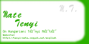 mate tenyi business card